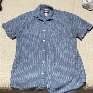 Denim & Flower Blue Short Sleeve Button Down M